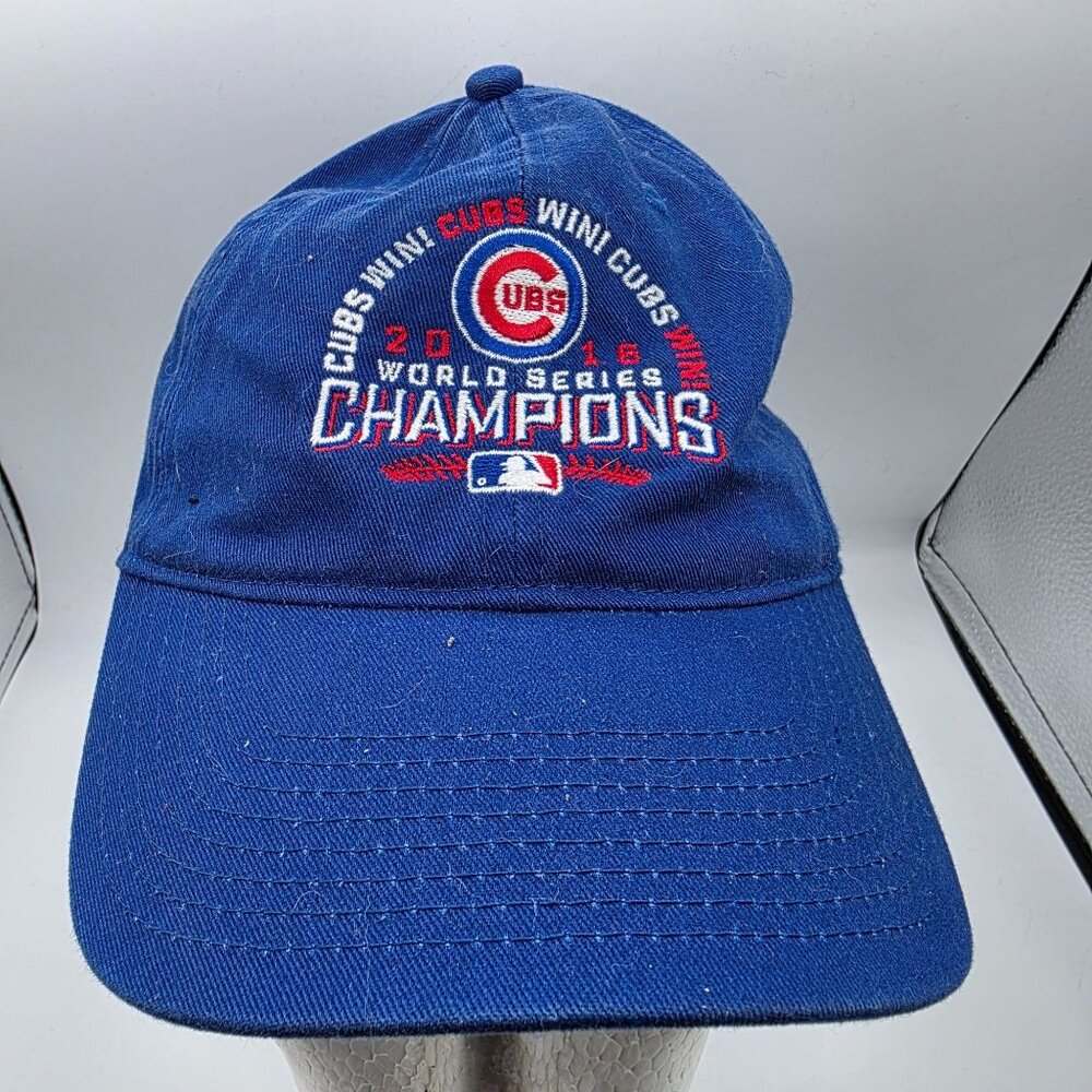 Chicago Cubs 2016 Mens Adjustable Blue Cotton World Series Champions Cap Hat
